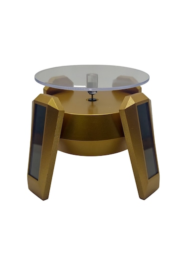 Solar Ayaklı 360 Derece Döner Ürün Standı Altın