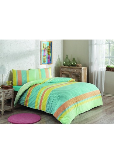 Özdilek Floretta Colore Çift Kişilik Nevresim Takımı 43136 Mavi