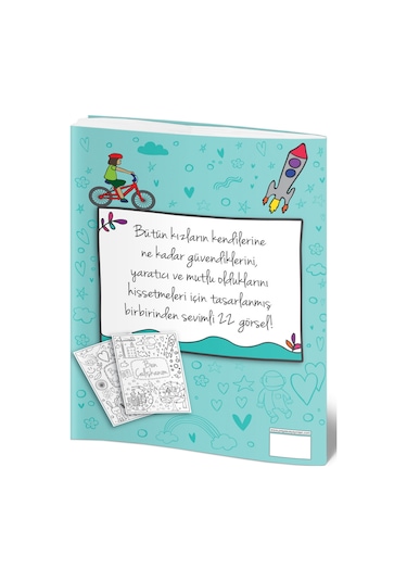 Kendime Güveniyorum, Cesurum, Güzelim Kızlar İçin Boyama Kitabı