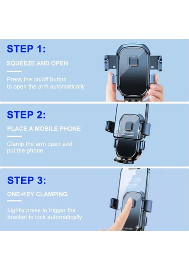 Seametal Araç Telefonu Tutucu Araç Montaj Tutucu Vantuz 360 Cep Telefonu Desteği İçin Ayarlanabilir Stand