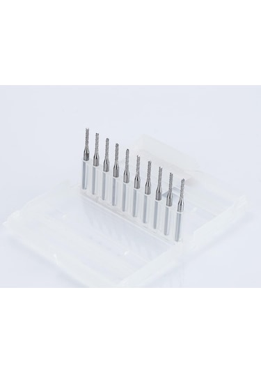 Tungsten Karbür Pcb Kesme Cnc Freze Ahşap İşleme 1.5mm 10 Adet