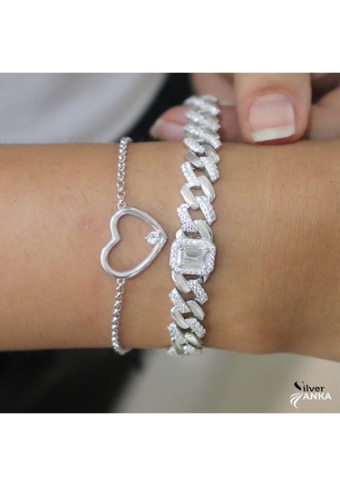 925 Ayar Gümüş Baget Gurmet Bileklik N11.2709