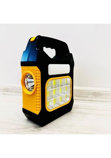 Yüksek Işık Kamp Feneri El Feneri Şarjlı Ve Güneş Enerjili 3w+1w Siyah - Yeşil