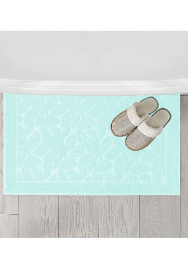 Mira Home Büyük Banyo Ayak Havlusu % 100 Pamuk Desenli 50x100 Cm Soft Yeşil