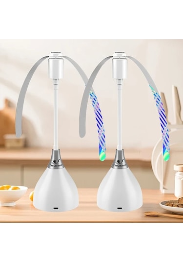 Boatshop1 2 Adet Sinek Kovucu Fan Yumuşak Kanatlı Usb Veya Pil İle Çalışan Sinek Savar Mutfak Piknik Yemek Masası İçin