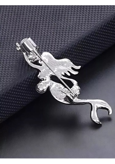 Bijoubijou Takı Broş Denizkızı 245830385 Gri