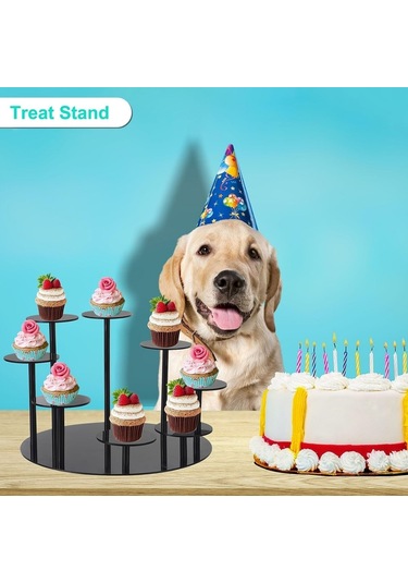 Cbtx Yx034 Akrilik Cupcake Raf Karikatür Kek Standı Siyah