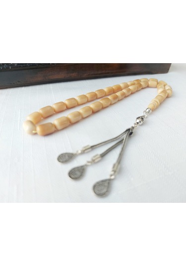 Soma Tesbih İbrahim Uysal İmzalı Halkalı İmame Gümüş Püskül Narçıl Tesbih7x11