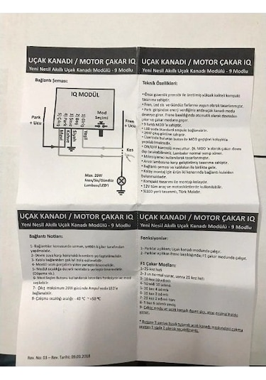 Uçak Kanadı Çakar Modülü 9 Modlu videolu N11.17666