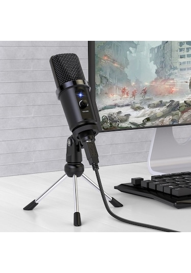 Wondernest Usb Tripod Standı Oyun Mikrofon, Mikrofon Kondenser Kaydı Kardioid İle İçin Dm19 Canlı Bilgisayar Akış 681400243a Ud