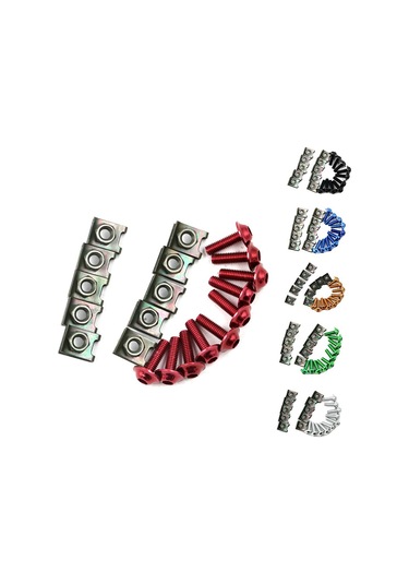 Konesam 194 Adet Motor Güvenlik Konseyi Ve Penceresi Montaj Cıvata Seti, Paslanmaz Çelik, Dayanıklı, 6 Renk Seçeneği - Gümüş