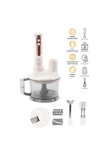 Pirantech YH-1420 1700 W Mutfak Robotu Blender Seti