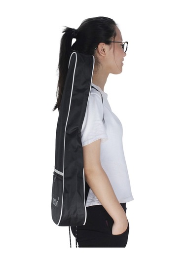 Ruicoo Siyah 26 İnç Oxford Kumaş + Pamuk İçli Ukulele Çantası, Çift Katlı Su Geçirmez Gitar Kılıfı