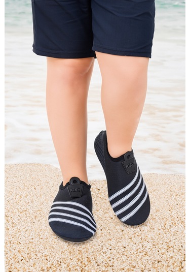 Kiko Kids Enigma Havuz Plaj Erkek Çocuk Deniz Ayakkabısı 7501 Siyah - Beyaz Siyah - Beyaz Beyaz - Siyah