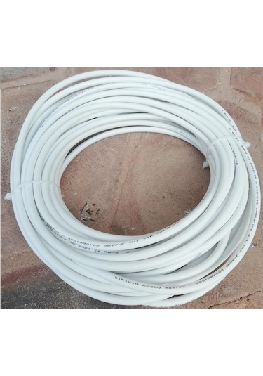 Birikim 3x1.5 Tam Bakır Ttr Kablo 35 Metre Beyaz