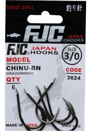 Fjc 3624 Chınu Hırauchıhınerı No:1/0 Black Nıkel 9 P. Olta İğnesi