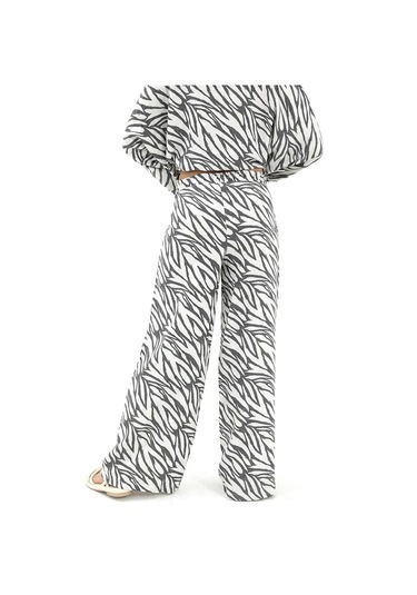 Zebra Desenli Alt Üst İkili Takım - Siyah-siyah Siyah