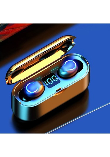 Skycity F9-8 Siyah Tws Bluetooth Kulaklık - Bt 5.0, 8d Stereo Ses, 2000mah Şarj Kutusu, Su Geçirmez, Dokunmatik Kontrol, Hd Konuşma