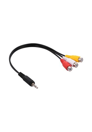 Dofolink 3.5mm Jack'ten 3 Rca Audio Video Kablosu - Erkekden Dişiye Av Adaptörü - Kaliteli Ses Ve Video Bağlantısı