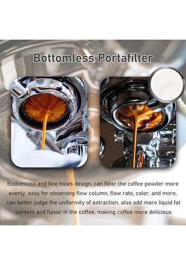 Bloomnest 58mm 2 Kulaklı Dipsiz Çıplak Portafilter Ahşap Saplı Gaggia Classic Espresso Baby İçin