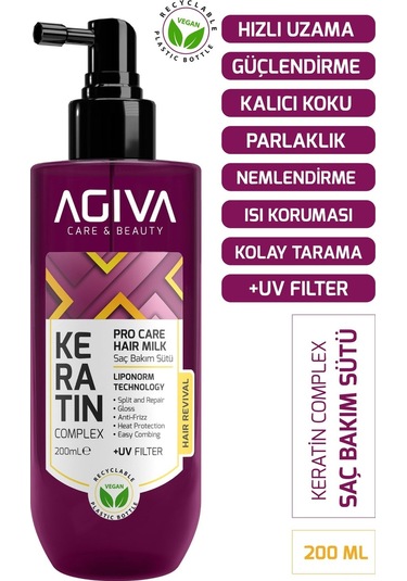 Agiva Keratin Saç Bakım Sütü 200 ML