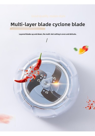 Reedark Evde Bebek Yemeği, Sarımsak, Meyve Püresi İçin Manuel Çırpıcı Ve Kesici Aleti - Sis Mavisi 900ml Diğer