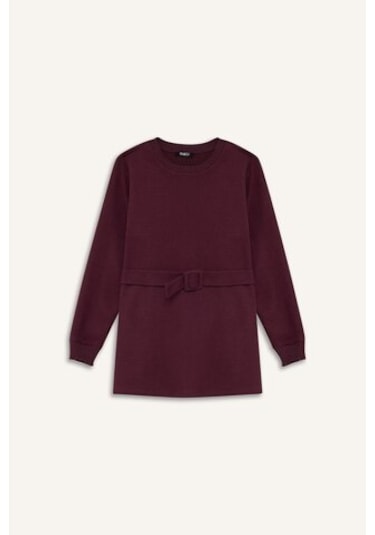 DeFacto Regular Fit Bisiklet Yaka İçi Yumuşak Tüylü Selanik Kumaş Uzun Kollu Tunik F4156AX25SPBR285 Bordo DeFacto Regular Fit Bisiklet Yaka İçi Yumuşak Tüylü Selanik Kumaş Uzun Kollu Tunik F4156AX25SPBR285 Bordo