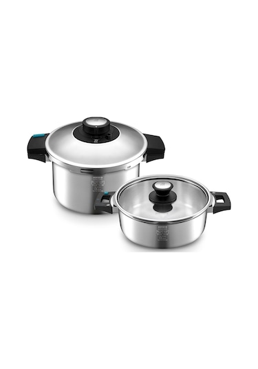 Karaca Quick and Safe İndüksiyon Tabanlı Düdüklü Tencere Seti 6+8 Lt