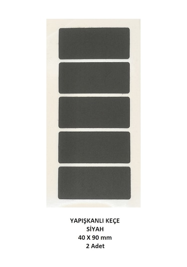 Zemin Koruyucu, 40x90 mm Keçe, Siyah (2 Adet)