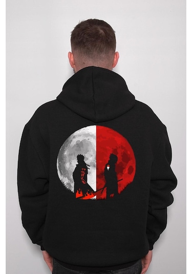 Baskwear Anime Naruto Kakashi Ball Sweatshirt Unisex Kapüşonlu Hoodie SIYAH