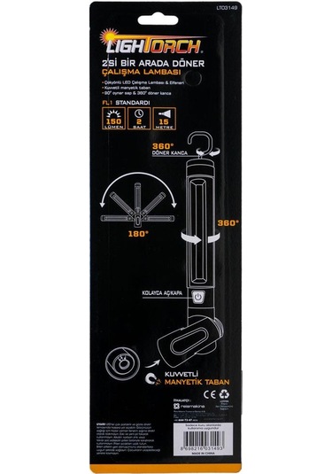 Lightorch Lt03149 Pilli 2'si Bir Arada Çalışma Lambası 150 Lümen
