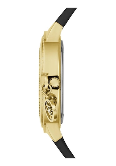 Guess Gugw0684l3 Siyah Deri Kordon Taşlı Kadın Kol Saati