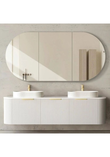 Duvar Aynası, Dekoratif Ayna, Konsol Aynası, Hol Aynası, Dresuar Aynası, Banyo Aynası 180 X 60 Gümüş GÜMÜŞ