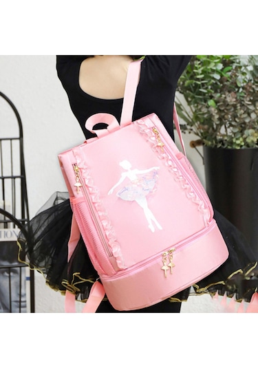 Suntek Bale Çantası Spor Yüzme Seyahat Jimnastik Için Sevimli Nakış Kırmızı