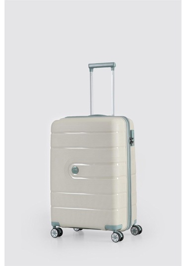 Ççs 5247 Polipropilen Kabin Boy Valiz Beyaz-mavi Beyaz - Mavi