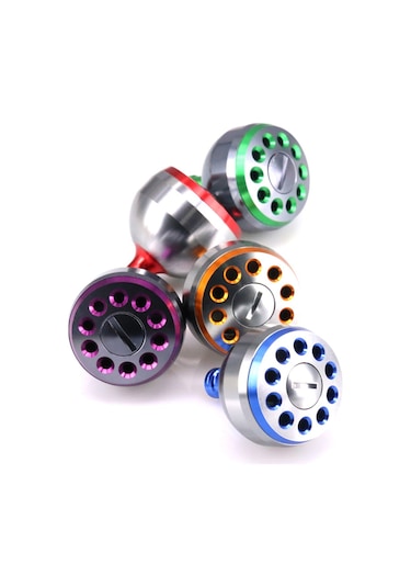 Dianziye Metal Cnc Oyma Teknoloji Olta Makinesi Kolu Topu - Mavi/yeşil/sarı/mor/kırmızı Seçenekli - 33mm/38mm Çap - Olta Aksesuarı