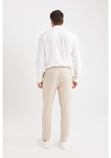DeFacto Yazlık Jogger Keten Düz Paça Pantolon D7542AX25SPBG737 DeFacto Yazlık Jogger Keten Düz Paça Pantolon D7542AX25SPBG737
