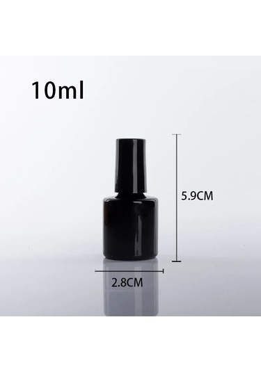 2ml5ml10ml15ml Oje Şişesi Tırnak Jel Boş Fırça İle Şişe Cam Boş Karıştırma Şişesi Tırnak Jel Boş Şişe Konteyner Koyu Gri Cam