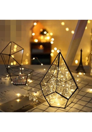 Yatak Odası, İç Mekan, Dış Mekan, Noel, Parti, Bahçe, Düğün, Kendin Yap, Sıcak Beyaz İçin 20 Adet 1m 10 Led Pil İle Çalışan Bakır Telli Işık Dizisi Diğer