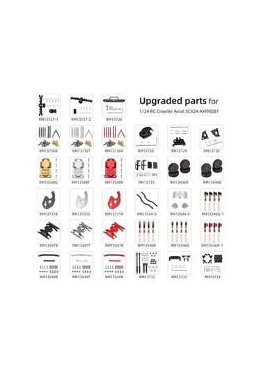 Didadodo Scx24 Rc Araç İçin Hafif Alüminyum Bağlantı Çubukları Seti