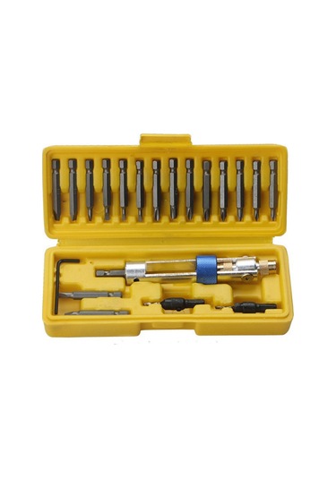 Sointeresting 20 Parçalı Yüksek Hızlı Çelik Uç Seti Toplu Kafa Kombinasyon Seti Rüzgar Toplu Çift Amaçlı Tornavida