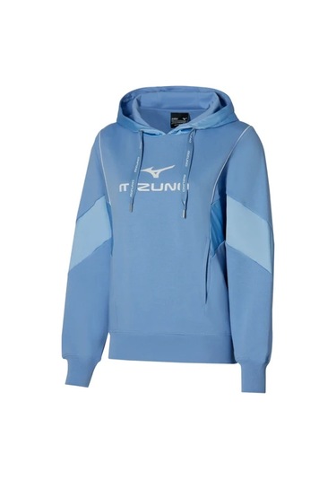 Athletics Mizuno Hoody Kadın Kapüşonlu Sweatshirt Mavi Çok Renkli