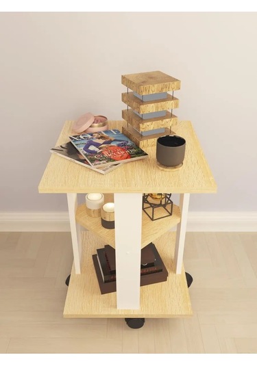 El-ma Kare Şekilinde Kafe Tabletı 137689413 Sombra Meşe