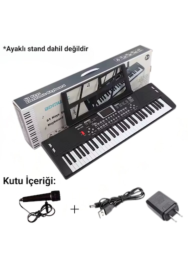 Multizone Taşınabilir Elektronik Org 61 Tuşlu Mikrofonlu Dijital