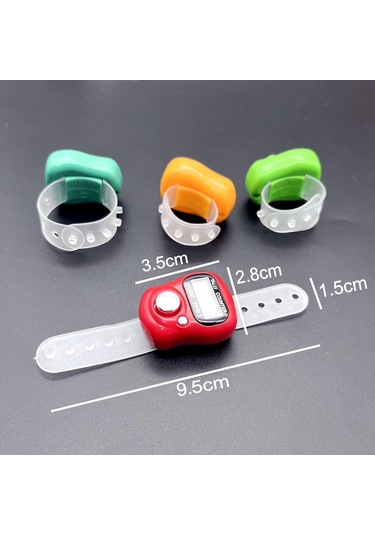 Ximistore9 4'lü Mini Dijital Parmak Sayacı Seti - Lcd Ekranlı, Sıfırlama Tuşlu, 5 Basamaklı, Çeşitli Renkler Yeşil-mavi-turuncu-pembe Diğer