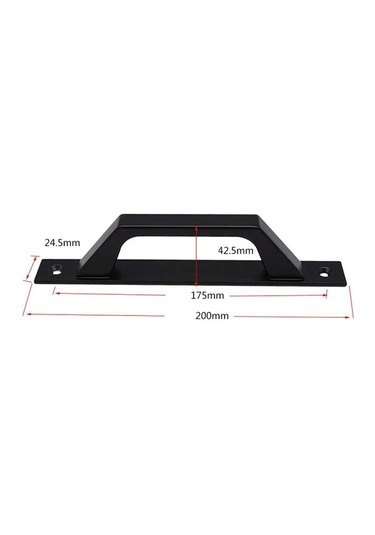 Siyah 200 Mm Ahşap Kapı İçin 2'li Paket D Şeklinde Kapı Kolları