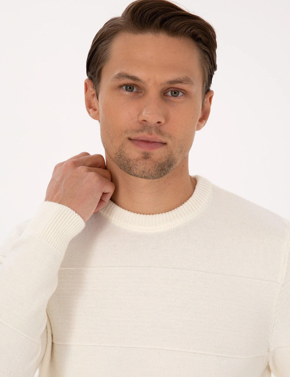 Pierre Cardin Erkek Ekru Kazak /triko 50315713-vr019 Ekru