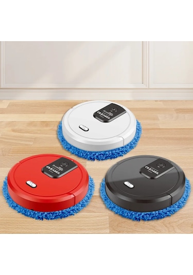 Yenı Usb Süpürme Robotlu Süpürge Paspas 3 In 1 Akıllı Kablosuz Sürükleme Style2-black Siyah
