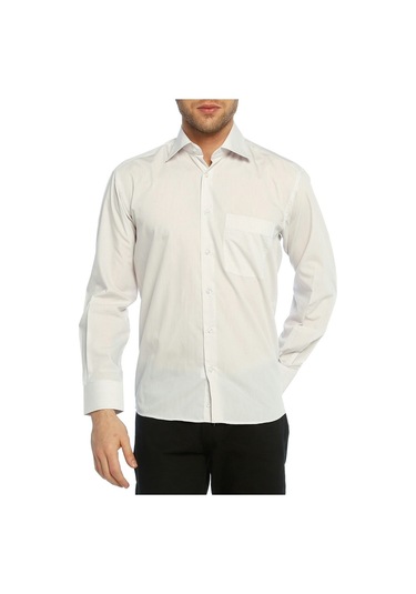 Açık Gri Klasik Kesim Uzun Kol Düz Renk Erkek Gömlek // 150-29 Açık Gri