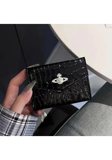 Dofolink Kadın Deri Cüzdan Siyah Manyetik Kapatma, Nylon Forlu, Fatura Klipsi İçeren Temel Model Çok Renkli